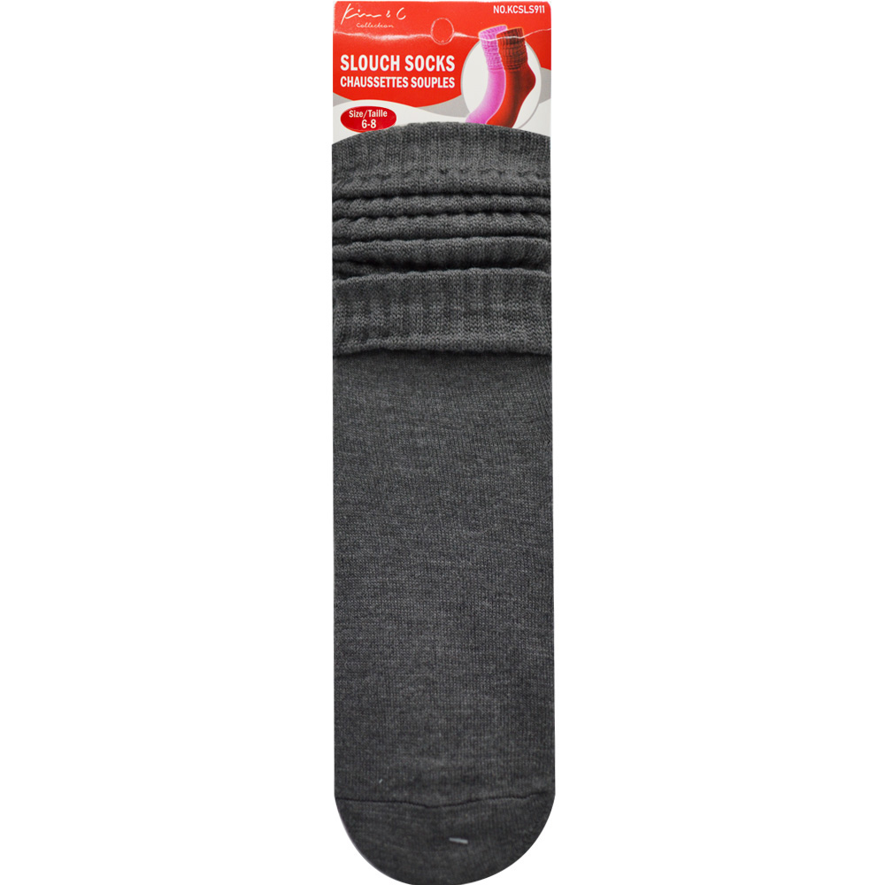 Slouch Socks 6-8 Dark Gray (6pair/Pack) Slouch Socks 6-8 Dark Gray (6pair/Pack)